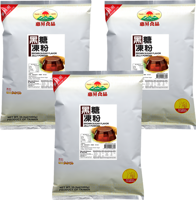 FAIRSEN 惠昇食品 黑糖果凍粉, 1kg, 3包
