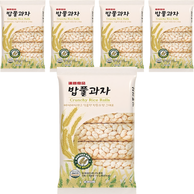 逢國食品 韓國 蜜糖米香餅, 110g, 5袋