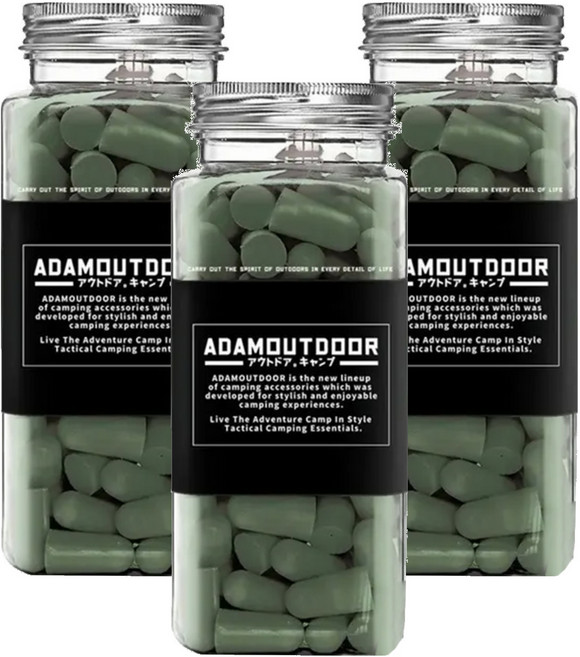ADAMOUTDOOR 降噪隔音耳塞 軟式耳栓, 120顆, 3瓶