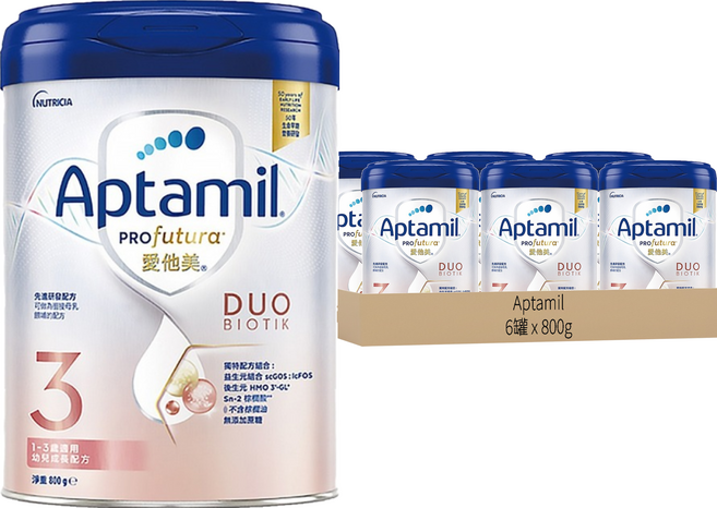 Aptamil Profutura 幼兒成長配方奶粉 1~3歲, 800g, 6罐
