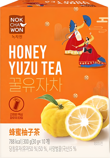 NOKCHAWON 綠茶園 蜂蜜風味柚子茶, 30g, 10包, 1盒