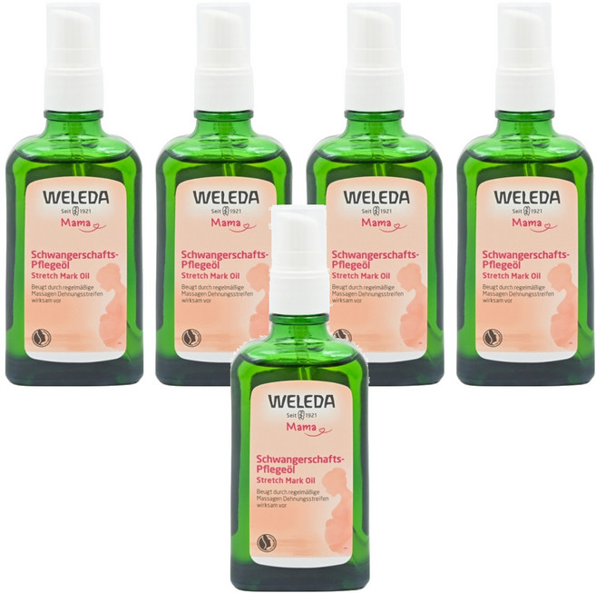 WELEDA 薇蕾德 孕媽咪美腹按摩油 100ml, 5瓶