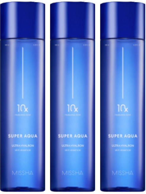 MISSHA Super Aqua 玻尿酸保濕補水精華, 200ml, 3瓶