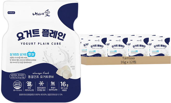 Naeiae 凍乾優格塊 原味, 16g, 12包