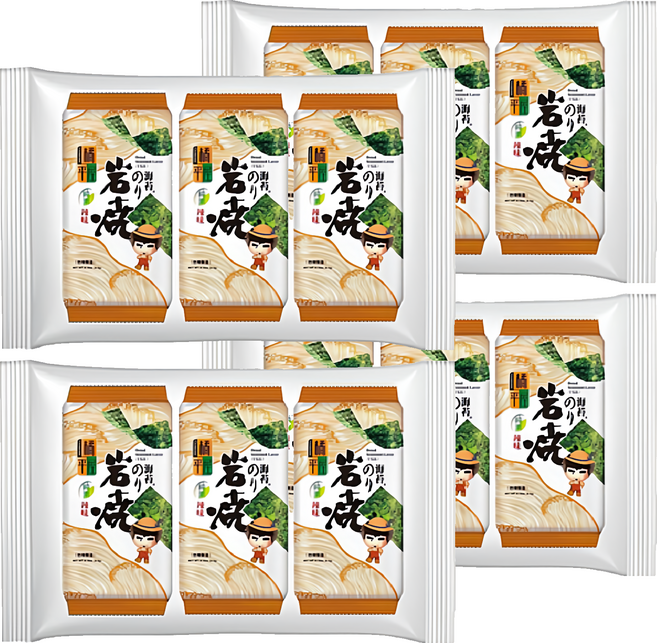 橘平屋 岩燒海苔 辣味 Set 3 台灣製造, 12.6g, 4袋