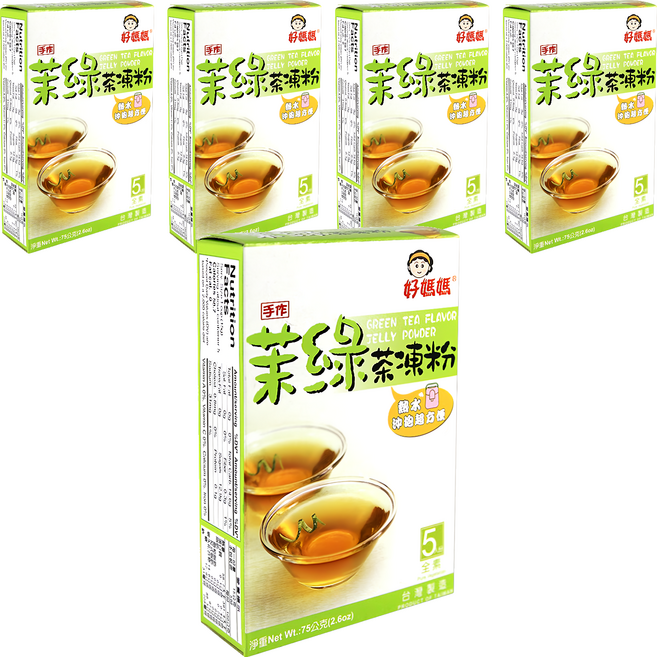 FAIRSEN 惠昇食品 好媽媽 茉綠茶凍粉, 75g, 5盒