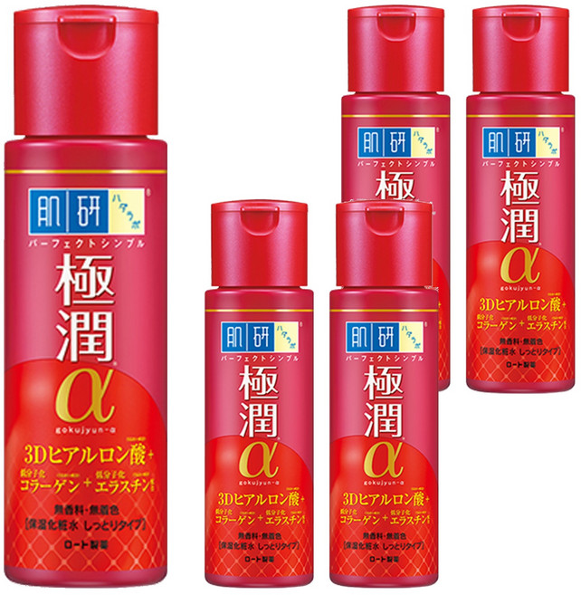 HADALABO 肌研 台灣公司貨 極潤抗皺緊實高機能化粧水, 170ml, 5瓶