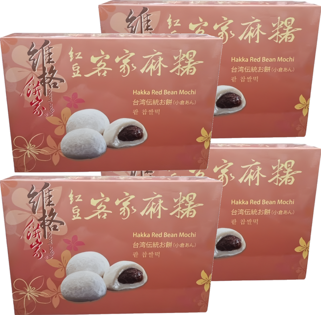 vigor kobo 維格餅家 客家麻糬 紅豆口味 6顆, 180g, 4盒