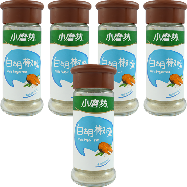 小磨坊 白胡椒鹽, 34g, 5瓶
