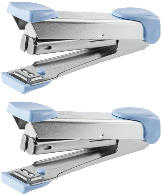 MAX 美克司 訂書機 附針 HD-10K, 淺藍色, 2個