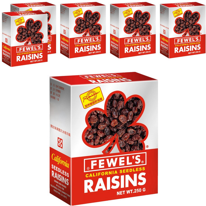 FEWEL'S 三葉加州無籽葡萄乾 250g, 6盒