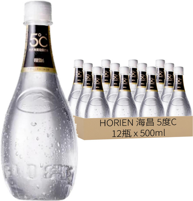 HORIEN 海昌 5度C 天然無氣泡蘇打水, 500ml, 12瓶