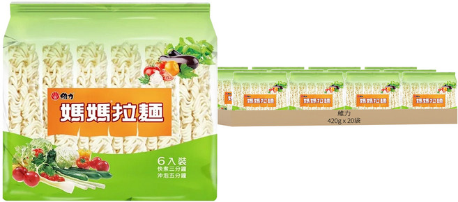 維力 媽媽拉麵, 420g, 20袋