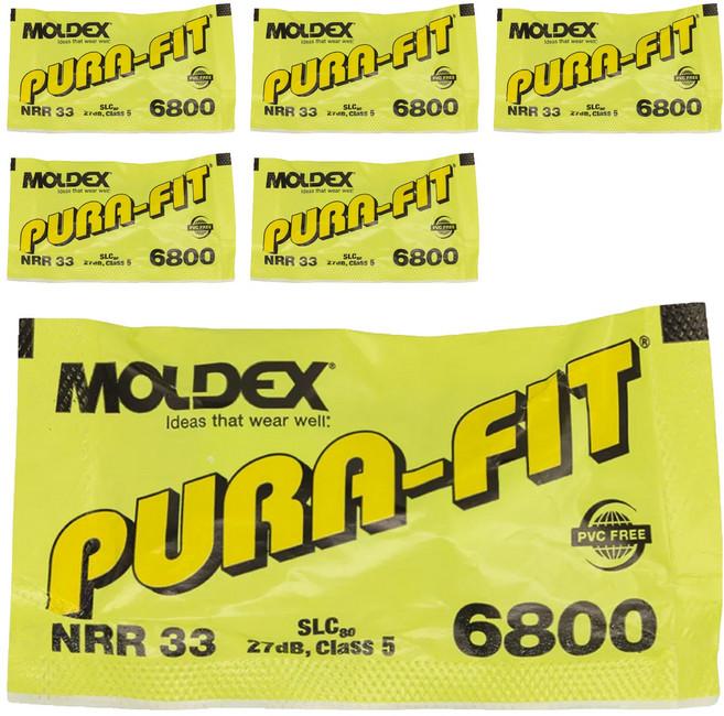 MOLDEX 超靜音PU慢回彈子彈型隔音耳塞 6800, 6組, 2個