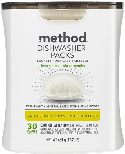method 美則 潔淨三效聰明洗碗球 萊姆薄荷 30個, 489g, 1罐