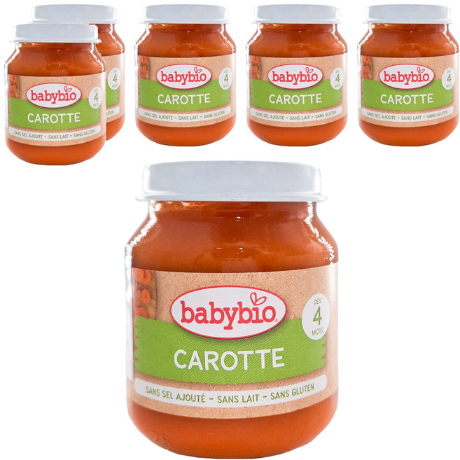 babybio 生機鮮蔬泥 紅蘿蔔蔬菜, 130g, 6罐