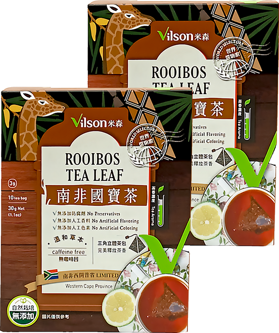 Vilson 米森 南非國寶茶, 3g, 10包, 2盒