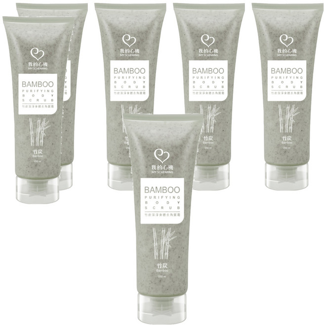 MY SCHEMING 我的心機 竹炭潔淨身體去角質霜, 250ml, 6條