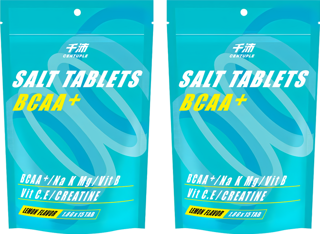CENTUPLE 千沛 BCAA+能量鹽錠, 15顆, 1.8g, 2包