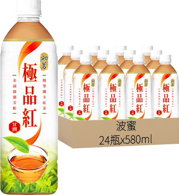 波蜜 初茗 極品紅茶, 580ml, 24瓶