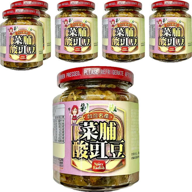 譽方媽媽 剁椒辣菜脯酸豇豆, 240g, 6罐