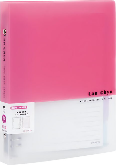 Lan CHYn 連勤牌文具 20孔活頁鐵夾 LCW-A520 A5, 紅色, 1個