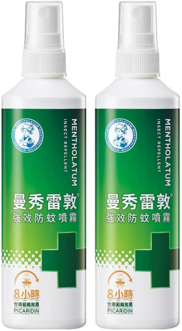 MENTHOLATUM 曼秀雷敦 強效防蚊噴霧 多蚊種長效防蚊8小時, 60ml, 2瓶