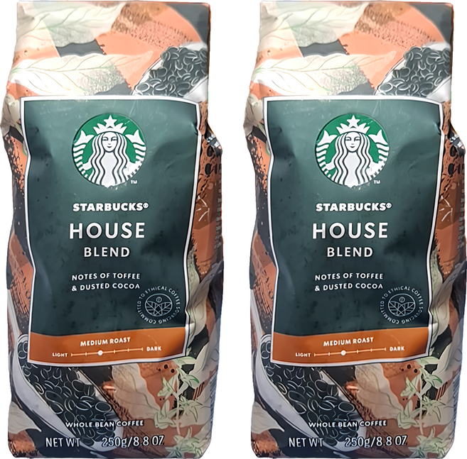 STARBUCKS 星巴克 家常綜合咖啡豆 250G, Whole Bean, 2包