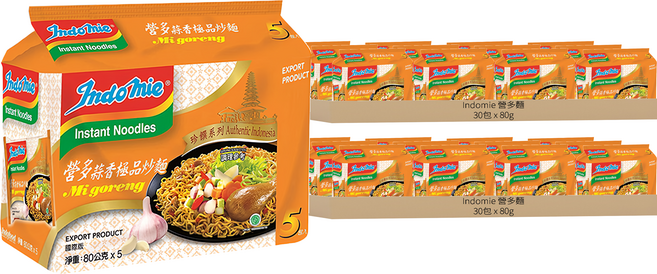Indomie 營多麵 珍饌系列 蒜香極品炒麵 80g, 60包