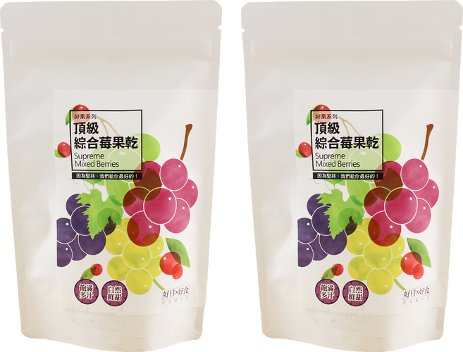 好日好食 好果系列 頂級綜合莓果乾, 120g, 2包