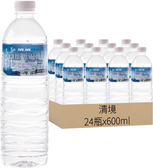 清境 純水, 600ml, 24瓶