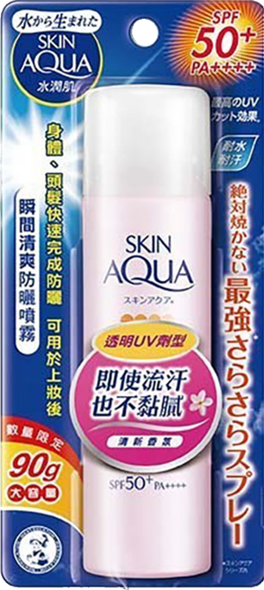 SKIN AQuA 水潤肌 台灣公司貨 瞬間清爽防曬噴霧 清新香氛, 90g, 1瓶
