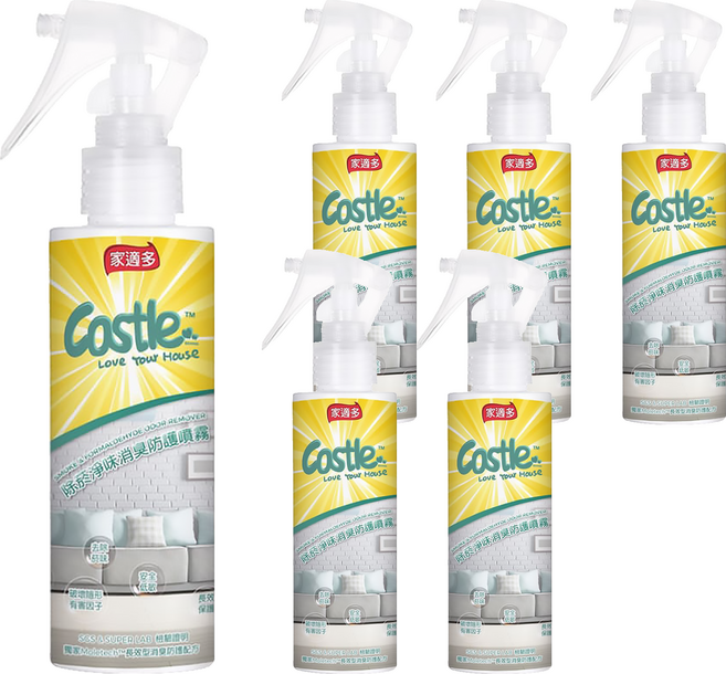 Castle 家適多 除菸淨味消臭防護噴霧, 150ml, 6瓶