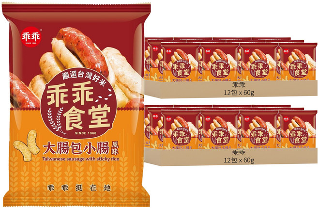 乖乖 乖乖食堂米果 大腸包小腸風味, 24包, 60g