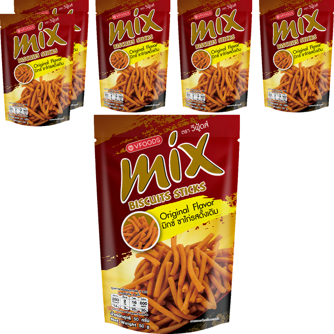 VFOODS Mix 餅乾條 原味, 50g, 6包
