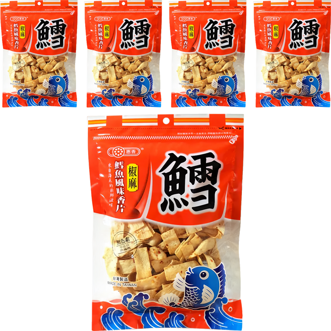 惠香 鱈魚風味椒麻香片, 180g, 5包
