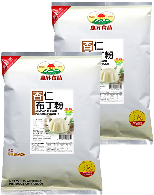 FAIRSEN 惠昇食品 杏仁布丁粉, 1kg, 2包