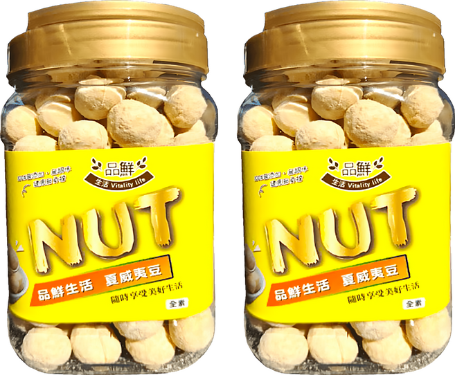 品鮮生活 特大顆起司夏威夷豆, 450g, 2罐