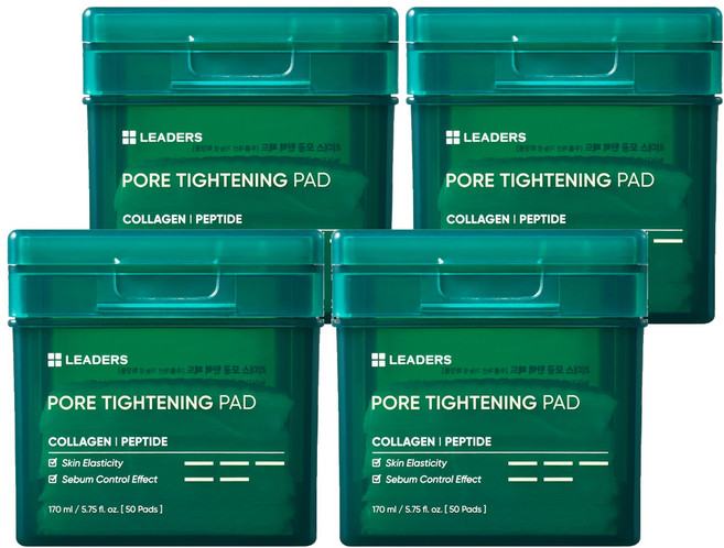 LEADERS 麗得姿 毛孔彈力爽膚棉片, 50片, 4盒