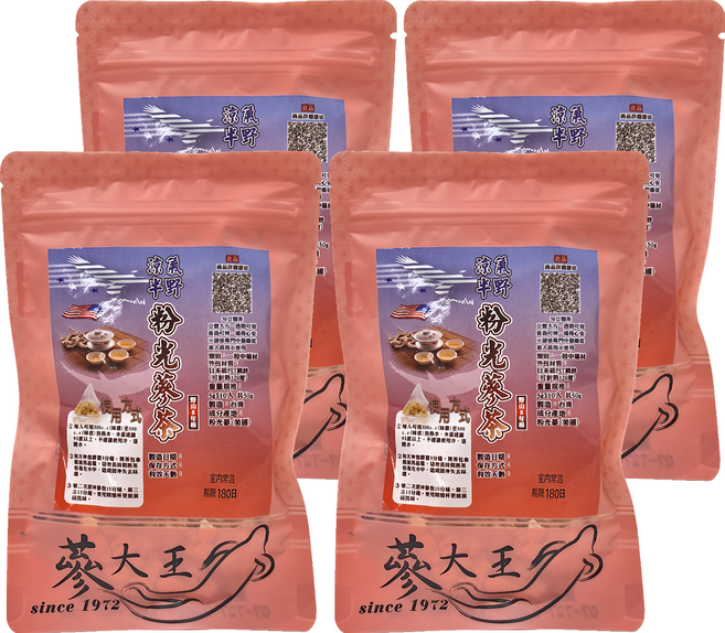 蔘大王 涼氣半野粉光蔘茶包, 5g, 10個, 4包