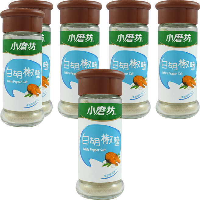 小磨坊 白胡椒鹽, 34g, 6瓶