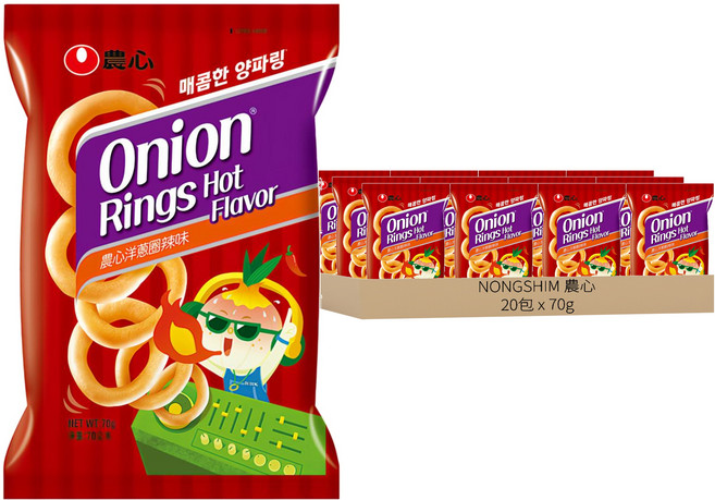 NONGSHIM 農心 洋蔥圈 辣味, 70g, 20包