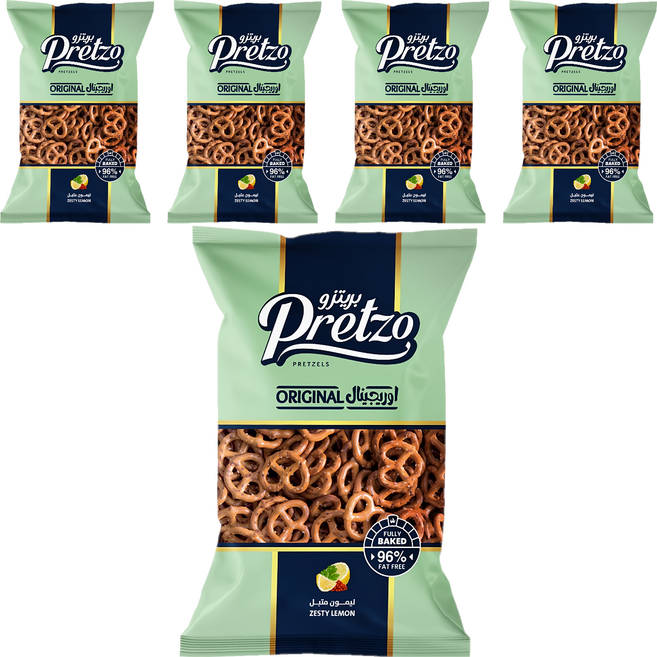 不囉嗦 蝴蝶餅 檸檬椒鹽風味, 125g, 5包