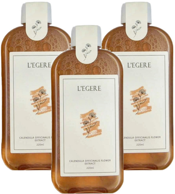L'EGERE 金盞花舒緩原液精露 即時舒緩 安撫敏弱不適 調理肌膚 強化肌膚防禦力, 220ml, 3瓶