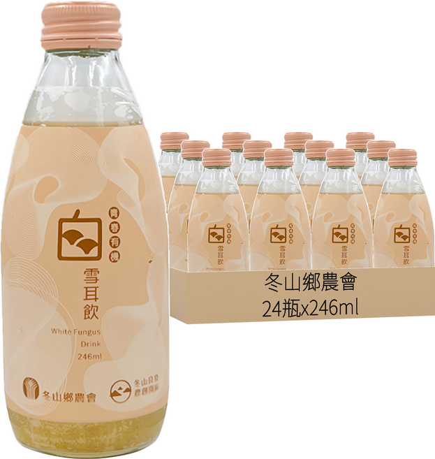 冬山鄉農會 有機白雪耳飲, 24瓶, 246ml