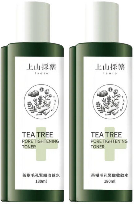 tsaio 上山採藥 茶樹毛孔緊緻收斂水, 180ml, 2瓶