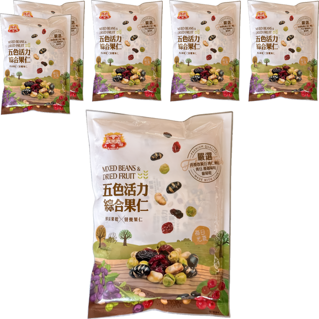大嘟嘟 五色活力綜合果仁, 6個, 168g
