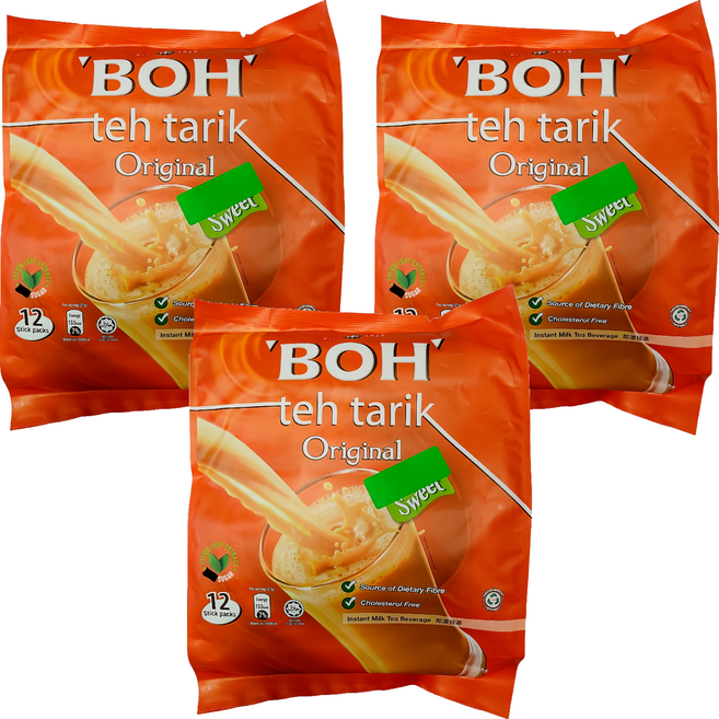 BOH 寶樂牌 南洋拉茶風味香滑奶茶 三合一, 27g, 12包, 3袋