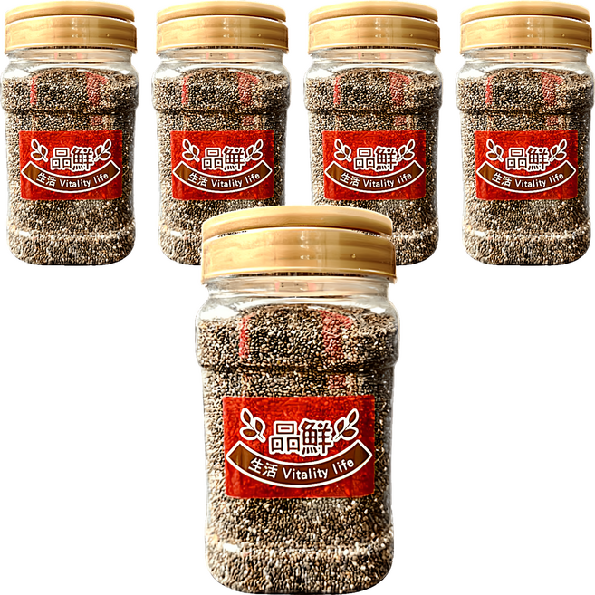 品鮮生活 烘培奇亞籽, 400g, 5罐