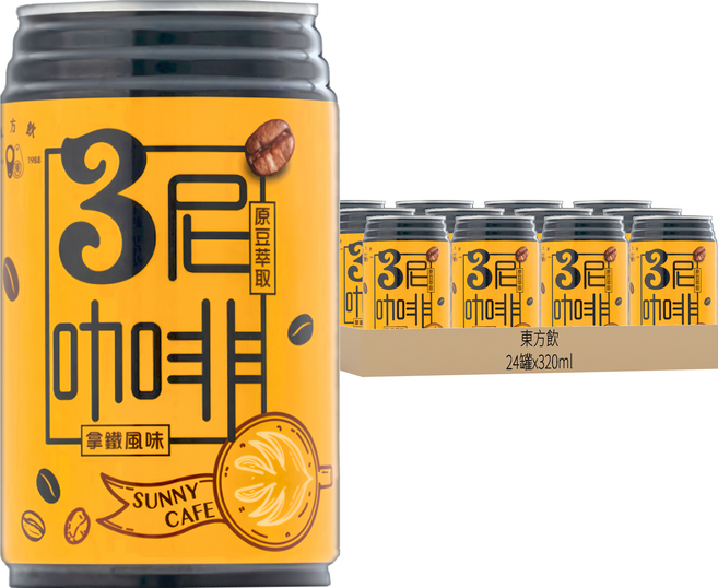 東方飲 3 尼咖啡, 320ml, 24罐